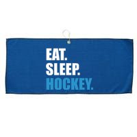 Eat Sleep Hockey Large Microfiber Waffle Golf Towel