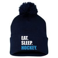 Eat Sleep Hockey Pom Pom 12in Knit Beanie