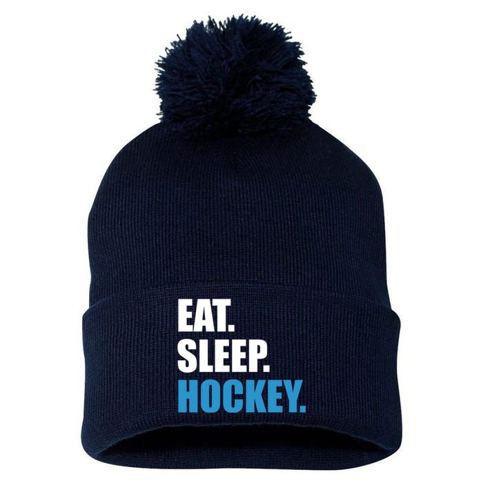 Eat Sleep Hockey Pom Pom 12in Knit Beanie