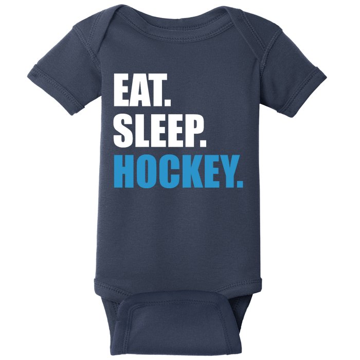 Eat Sleep Hockey Baby Bodysuit