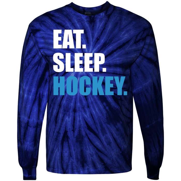 Eat Sleep Hockey Tie-Dye Long Sleeve Shirt