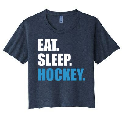 Eat Sleep Hockey Women's Crop Top Tee