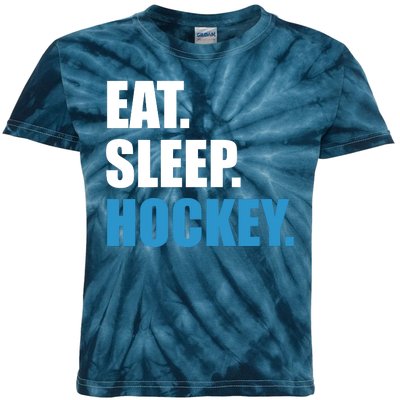 Eat Sleep Hockey Kids Tie-Dye T-Shirt