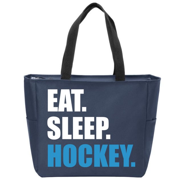 Eat Sleep Hockey Zip Tote Bag