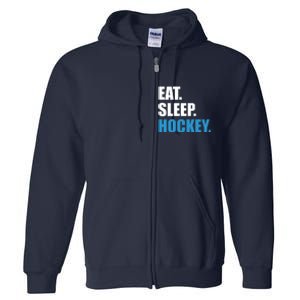 Eat Sleep Hockey Full Zip Hoodie