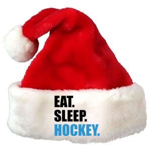 Eat Sleep Hockey Premium Christmas Santa Hat