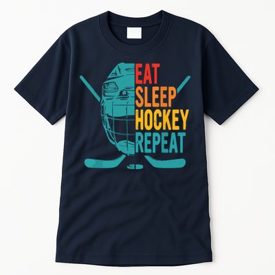 Eat Sleep Hockey Repeat Hockey Funny Ice Hockey Tall T-Shirt