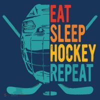 Eat Sleep Hockey Repeat Hockey Funny Ice Hockey Tall T-Shirt