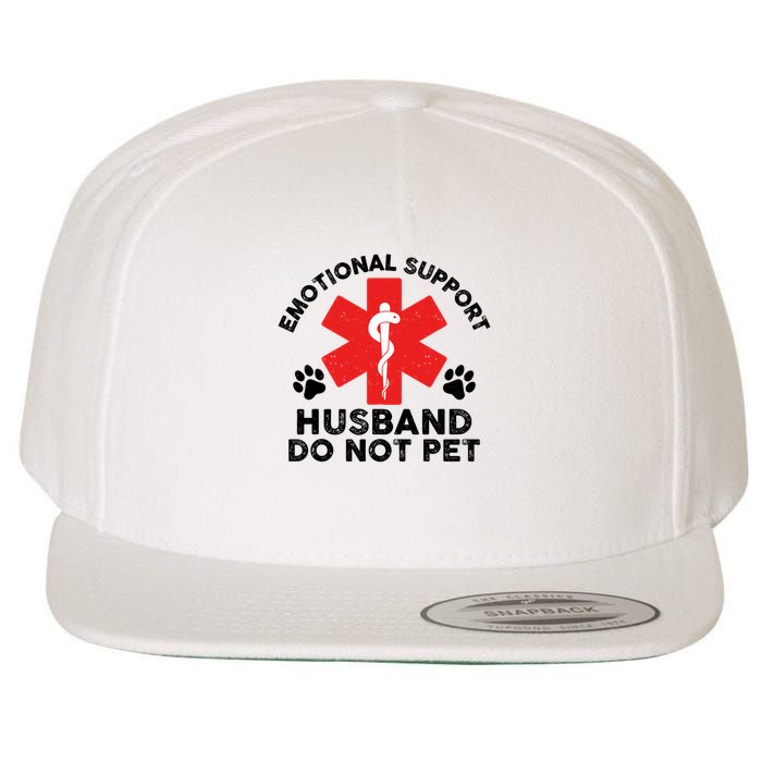 Emotional Support Husband Do Not Pet Wool Snapback Cap