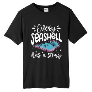 Every Seashell Has A Story Gift Funny Seashell Hunting Lover Gift Tall Fusion ChromaSoft Performance T-Shirt