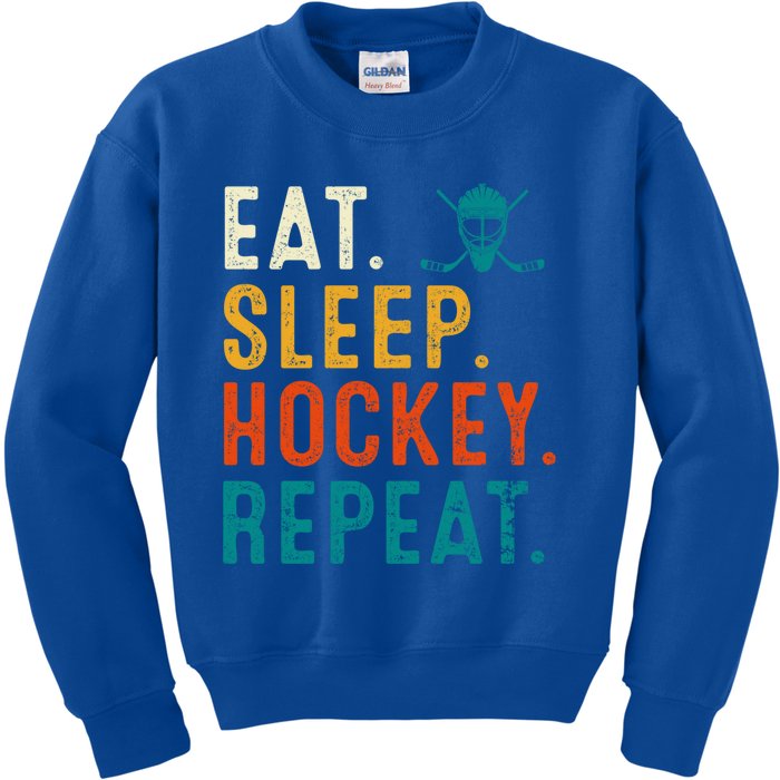 Eat Sleep Hockey Repeat Christmas For Teen Adult Hockey Gift Kids Sweatshirt