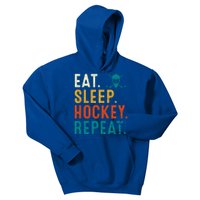 Eat Sleep Hockey Repeat Christmas For Teen Adult Hockey Gift Kids Hoodie