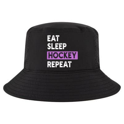 Eat Sleep Hockey Repeagift Hockey Lovers Gift Cool Comfort Performance Bucket Hat