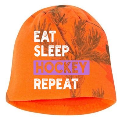 Eat Sleep Hockey Repeagift Hockey Lovers Gift Kati - Camo Knit Beanie