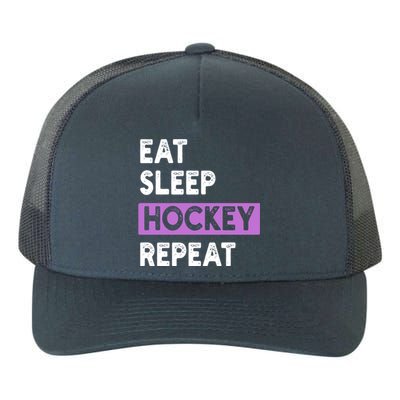 Eat Sleep Hockey Repeagift Hockey Lovers Gift Yupoong Adult 5-Panel Trucker Hat