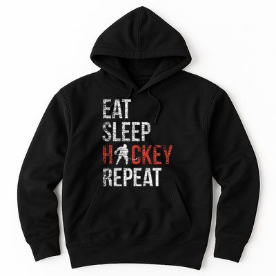 Eat Sleep Hockey Repeat Ice Hockey Hoodie