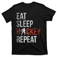 Eat Sleep Hockey Repeat Ice Hockey T-Shirt