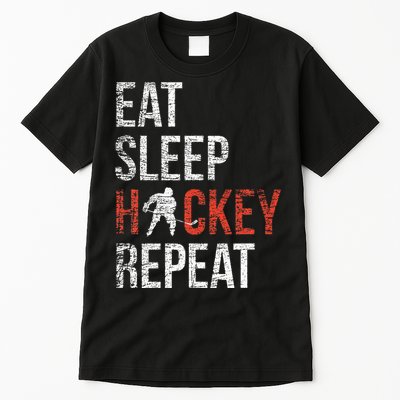 Eat Sleep Hockey Repeat Ice Hockey Tall T-Shirt