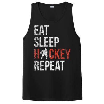 Eat Sleep Hockey Repeat Ice Hockey PosiCharge Competitor Tank