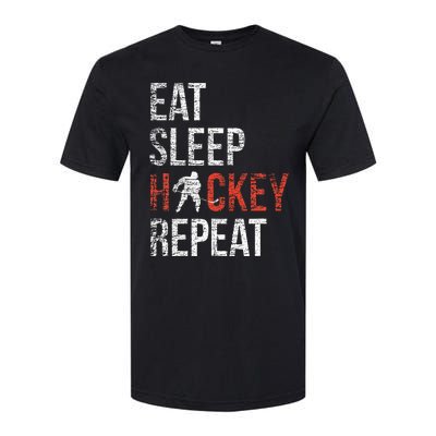 Eat Sleep Hockey Repeat Ice Hockey Softstyle CVC T-Shirt