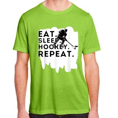 Eat Sleep Hockey Repeat Funny Ice Hockey Player Gift Adult ChromaSoft Performance T-Shirt