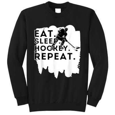 Eat Sleep Hockey Repeat Funny Ice Hockey Player Gift Sweatshirt