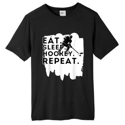 Eat Sleep Hockey Repeat Funny Ice Hockey Player Gift Tall Fusion ChromaSoft Performance T-Shirt