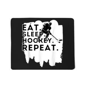 Eat Sleep Hockey Repeat Funny Ice Hockey Player Gift Mousepad