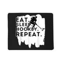 Eat Sleep Hockey Repeat Funny Ice Hockey Player Gift Mousepad