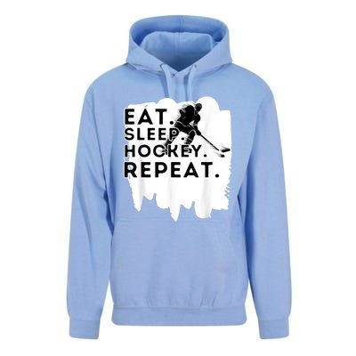 Eat Sleep Hockey Repeat Funny Ice Hockey Player Gift Unisex Surf Hoodie