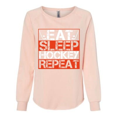 Eat Sleep Hockey Repeat Sport Themed Boy Christmas Womens California Wash Sweatshirt