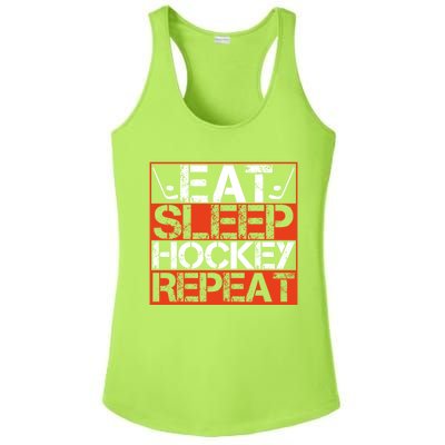 Eat Sleep Hockey Repeat Sport Themed Boy Christmas Ladies PosiCharge Competitor Racerback Tank