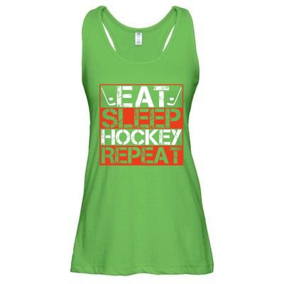 Eat Sleep Hockey Repeat Sport Themed Boy Christmas Ladies Essential Flowy Tank