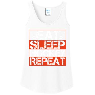 Eat Sleep Hockey Repeat Sport Themed Boy Christmas Ladies Essential Tank