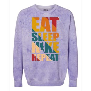 Eat Sleep Hike Repeat Colorblast Crewneck Sweatshirt