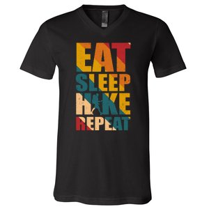 Eat Sleep Hike Repeat V-Neck T-Shirt