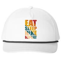 Eat Sleep Hike Repeat Snapback Five-Panel Rope Hat