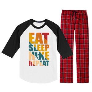 Eat Sleep Hike Repeat Raglan Sleeve Pajama Set