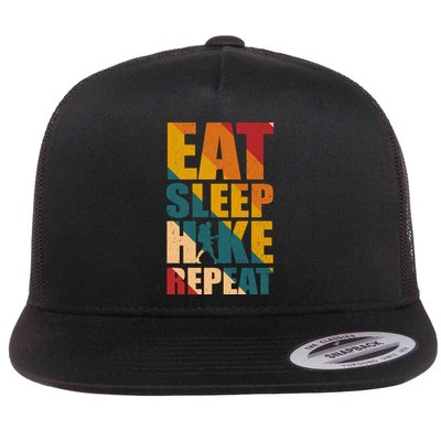 Eat Sleep Hike Repeat Flat Bill Trucker Hat