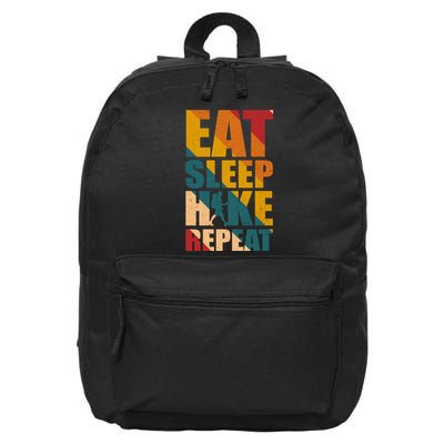 Eat Sleep Hike Repeat 16 in Basic Backpack