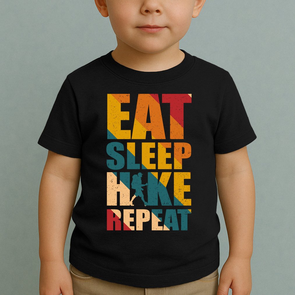 Eat Sleep Hike Repeat Toddler T-Shirt