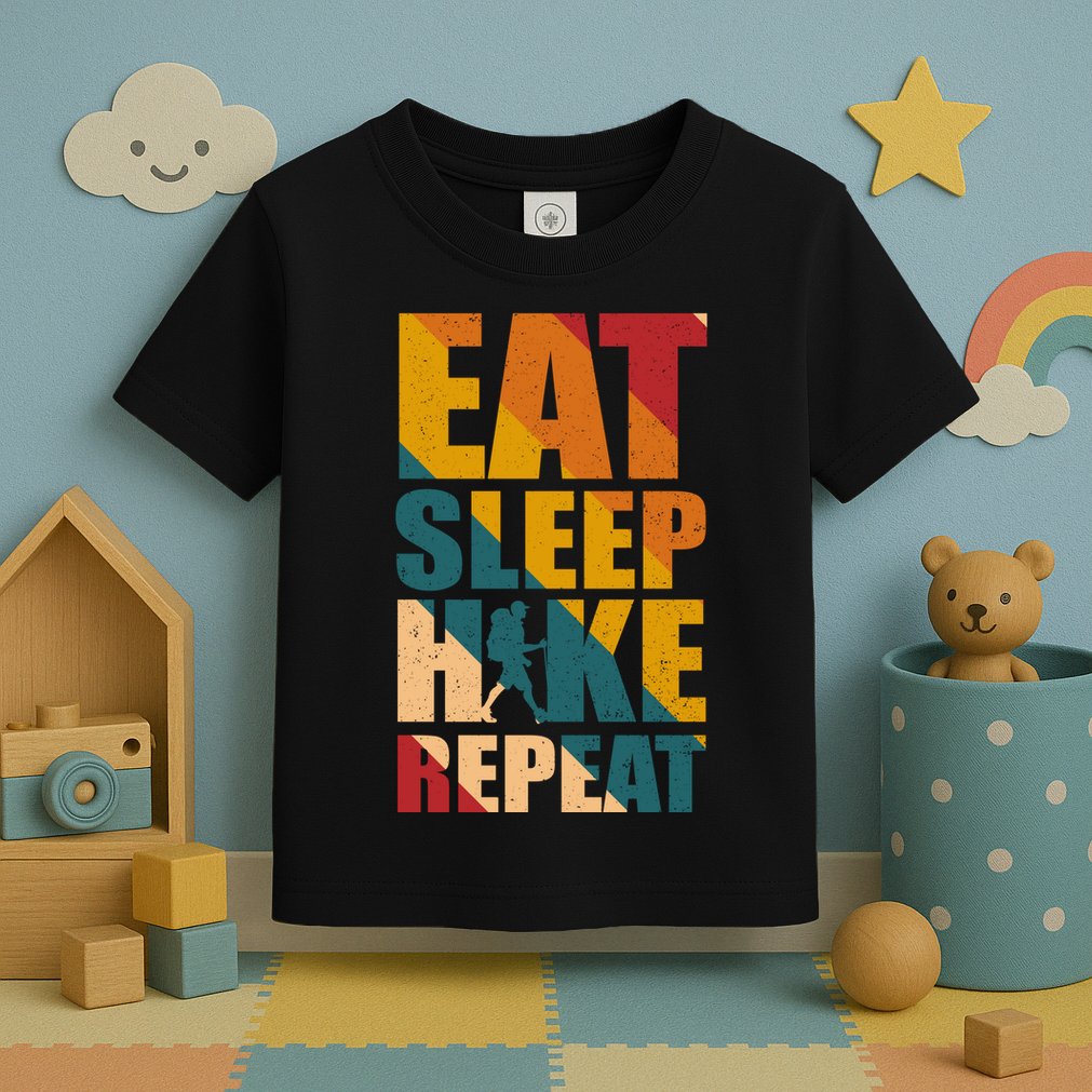 Eat Sleep Hike Repeat Toddler T-Shirt