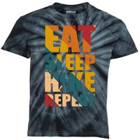 Eat Sleep Hike Repeat Kids Tie-Dye T-Shirt