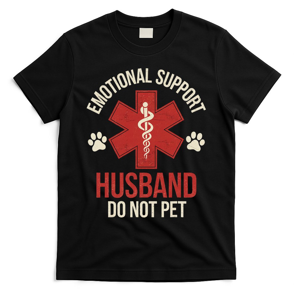 Emotional Support Husband Do Not Pet Funny T-Shirt