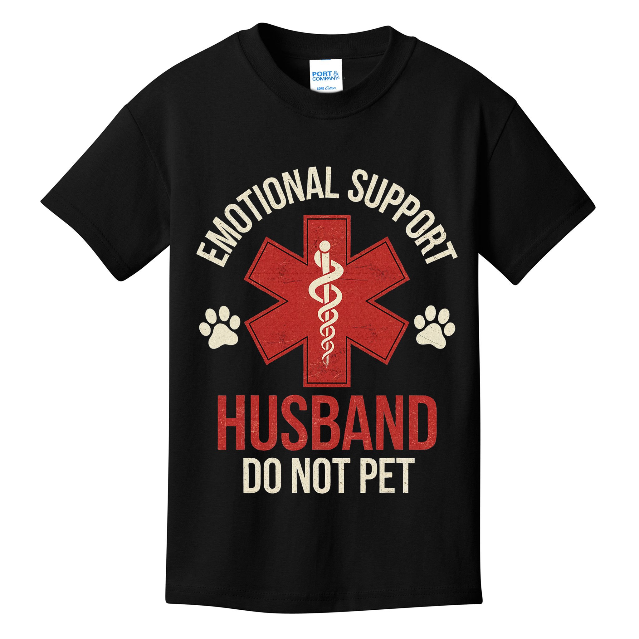 Emotional Support Husband Do Not Pet Funny Kids T-Shirt