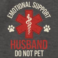 Emotional Support Husband Do Not Pet Funny Vector Backpack