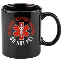 Emotional Support Husband Do Not Pet Funny Husband 11oz C Handle Ceramic Mug