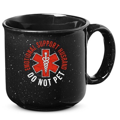 Emotional Support Husband Do Not Pet Funny Husband 15oz Campfire Ceramic Mug