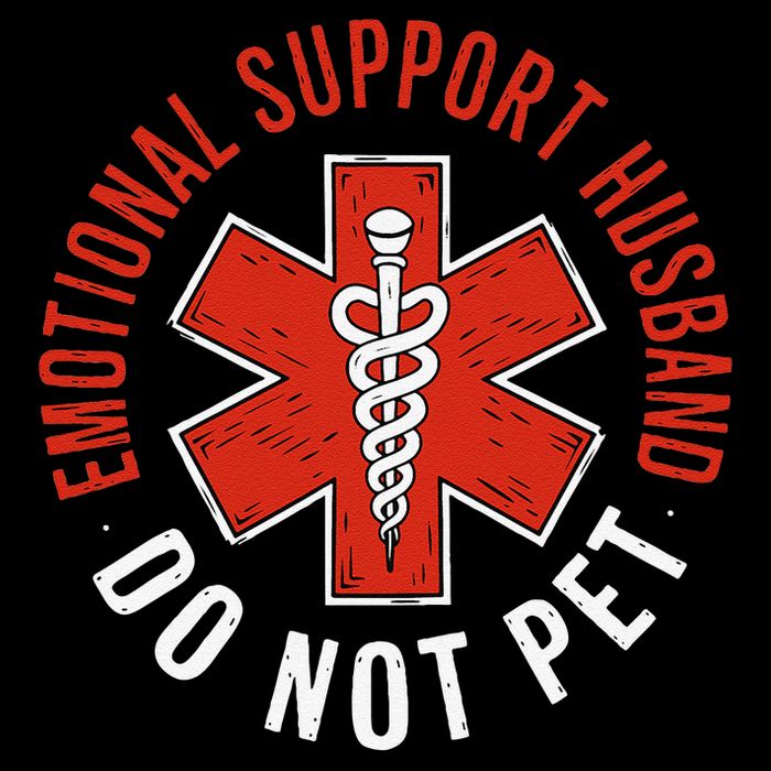Emotional Support Husband Do Not Pet Funny Husband Women's Crop Top Tee
