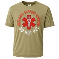 Emotional Support Husband Do Not Pet Funny Husband Cooling Performance Crew T-Shirt